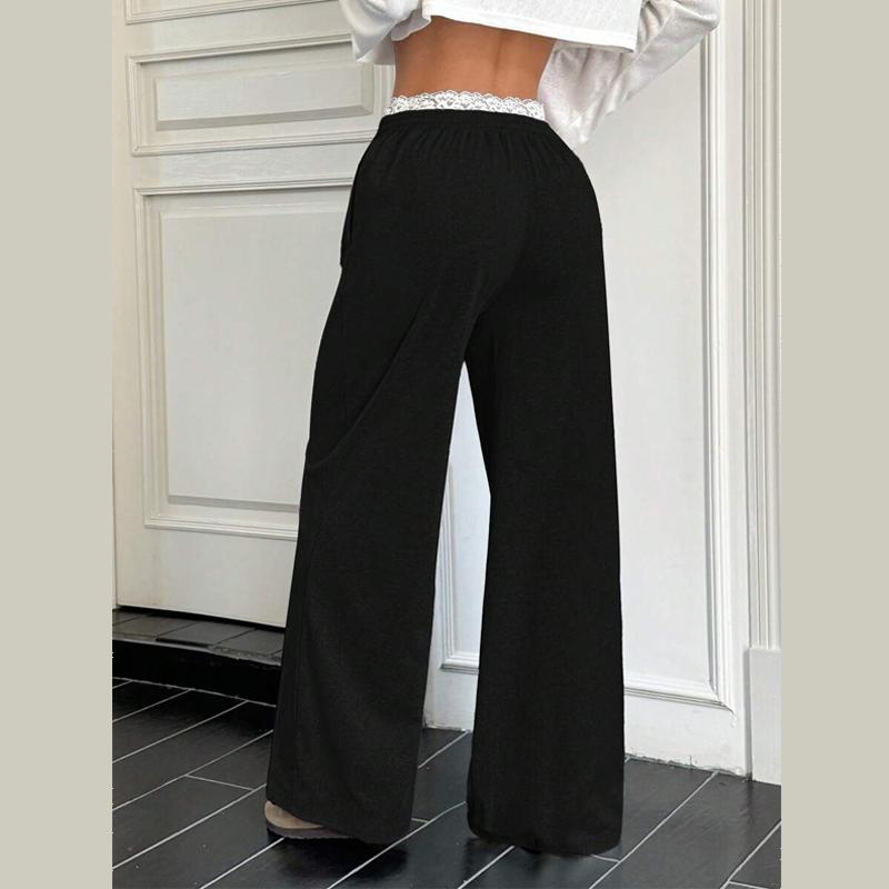 European and American retro trend casual women's loose and wide leg pants with a hanging feel