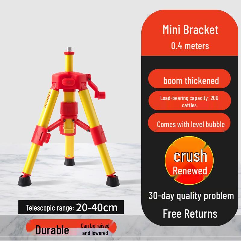 Telescopic Tripod Stand for Laser Level with Thickened Mini Lifting Frame