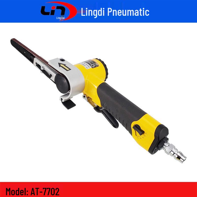 Taiwan Lingdi Pneumatic Belt Sander AT-7702: 6*330 Handheld Grinding & Sandpaper Machine