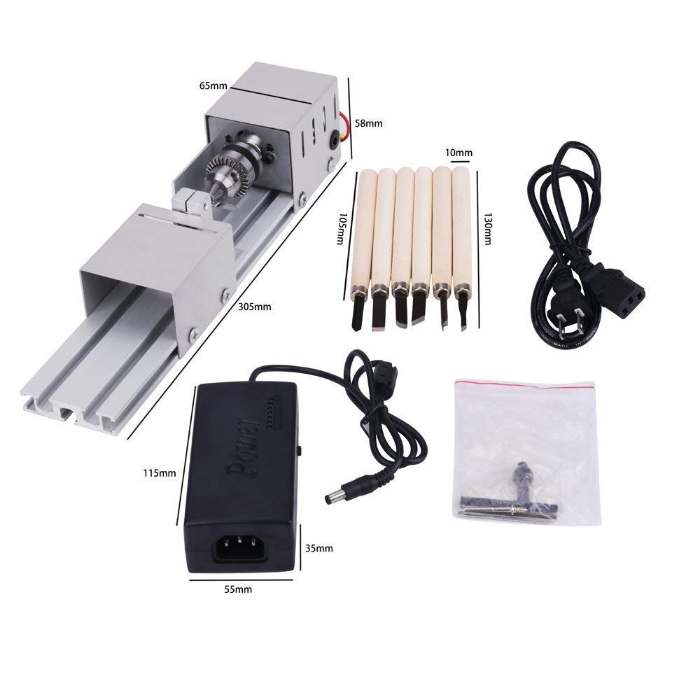 Mini CNC Drehmaschine Perlenmaschine Holzbearbeitung DIY Drehmaschine Standard-Set Schleifen Polieren Perlen Bohrer Drehend Für Tisch Holzbearbeitung Holz