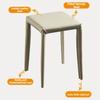 Stackable Leather Stool Modern Stools Luxury Aesthetic Living Room Dining Stool Decorative Interior Single Person Vanity Stools