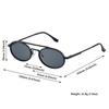 Klassische kleine Steampunk-Sonnenbrille Ovaler Metallrahmen Punk-Brille Luxusmarke Doppelte Brücke Sonnenbrillen für Damen
