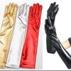 Black Patent Leather Nightclub Performance Gloves
