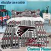 Custom Name 3PCS Atlanta Logo Bedding Set,Including  Duvet Cover And 2pcs Pillowcases Perfect for Bedroom,Dormitory,Fan Christmas gift