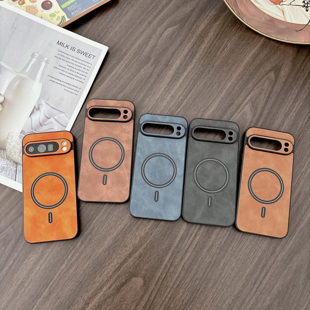 Retro Busienss Sheepskin Smooth-touch Magnetic Slim Case For Google Pixel 10A 10 ProXL 9 8 7 Pro TPU Frame Shockproof Slim Cover