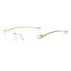 Frameless trimmed myopia glasses light luxury metal frameless glasses frames can be matched with degrees plain and thin optical frames