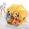 Ombrello Automatico Apri e Chiudi Winnie the Pooh e Tigro - Ombrello Pieghevole Portatile a 8 Stecche con Manico in Plastica, Adatto per il Tempo Libero