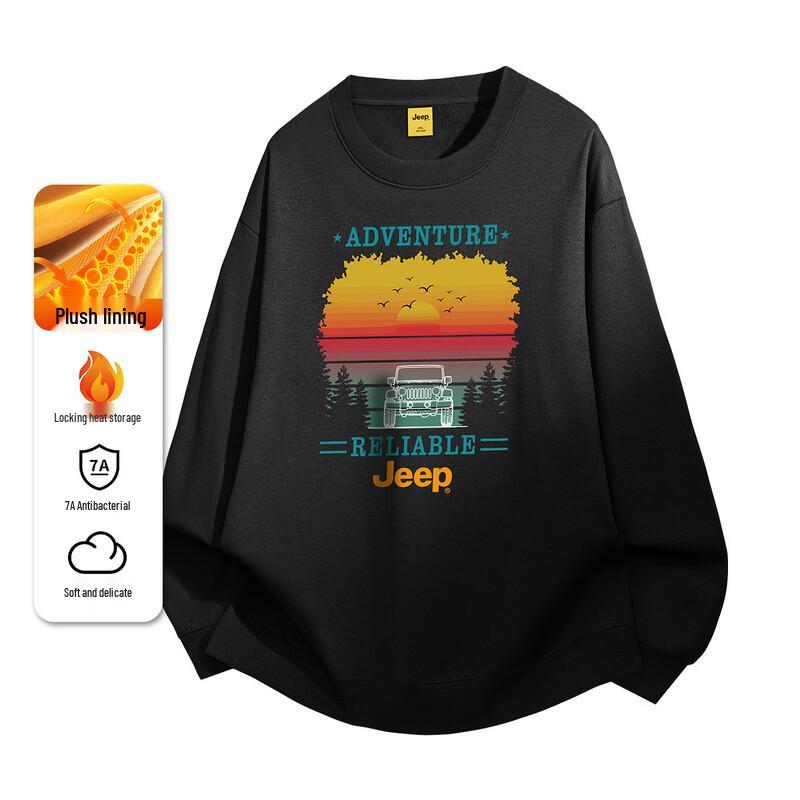 JEEP Men s 2025 Autumn/Winter Casual Crew Neck Sweatshirt 2XL