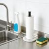 Steel & Marble Kitchen Paper Towel Holder with Not Slip Base Elegant Marble Base Paper Towel Rack for Countertops Storage