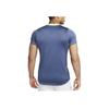 Nike Court Dri-FIT Advantage Logo Patch Round Neck Sports Short Sleeve T-Shirt Men Tops Diffuse-Blue DD8317-491