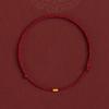 Handcraft Lucky Red Rope Bracelet with Gold Beads Adjustable Length Handchain Bracelets for Women Wrist Wrap Bracelets
