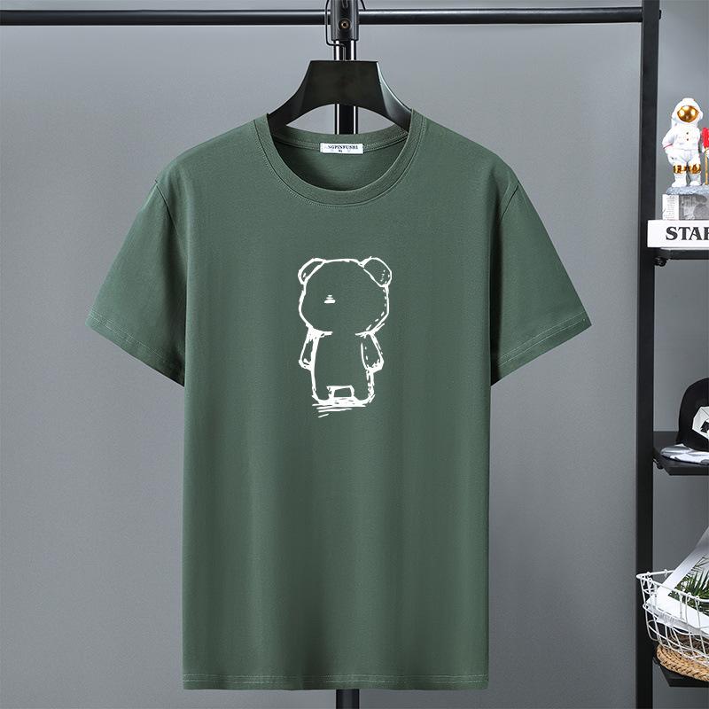 Summer Men's Plus Size T-shirt Cotton T-shirt Men Short Sleeve Tshirt Casual Tops Tees Male Shirt Crewneck