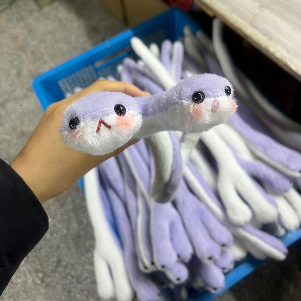 58cm Year of The Snake Plush Toy Wrap Around Arm Purple Snake Animal Doll  Children Gift