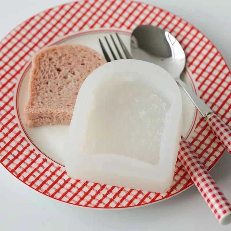 Aroma Candle Making Molds Toast Silicone Molds Bread Mold Simulation Mini Toast Slice Silicone Mold Biscuit Cake Chocolate Mold