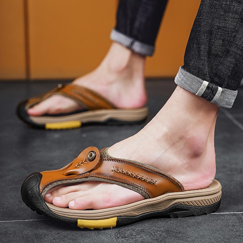 Fashion Summer Men's Slippers Retro and Design Styles Leisure Beach Walking Comfortable and High-quality Plus Size-48 New Shoes