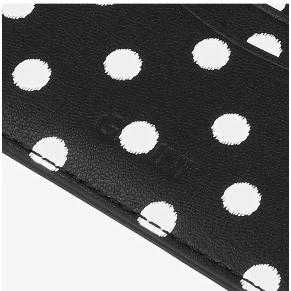 Ganni Dot Print Logo Bow Card Wallet 099 B3010086