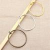 Irregular Oval Frame Connectors Moon Hammered Texture Links For Earring Making