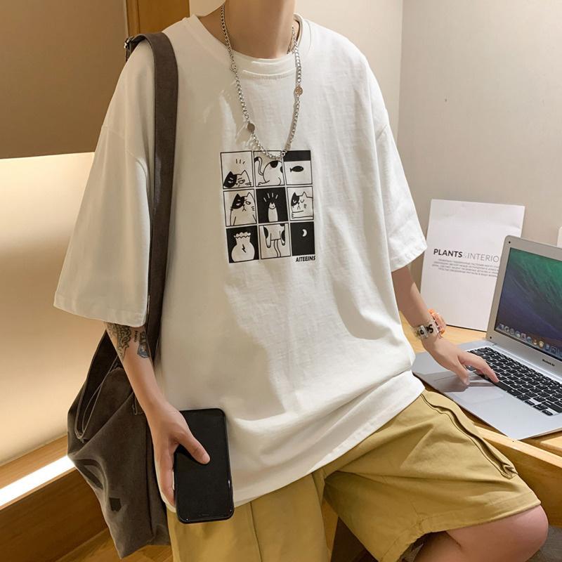 Cartoon Graphic Men Tshirt Short Sleeve T-shirt Kawaii Fashion Male Oversize T Shirt Men's Clothing