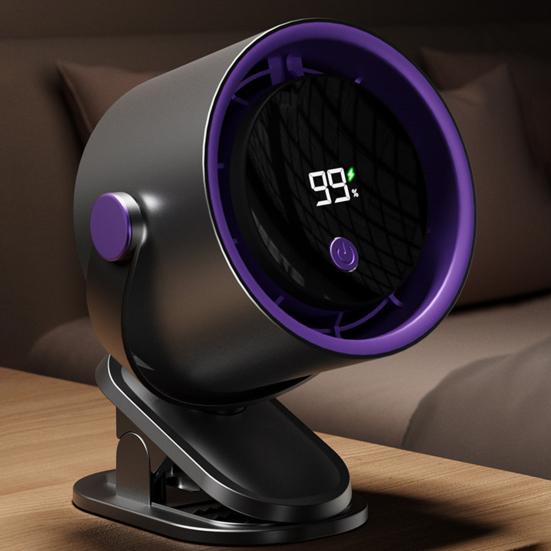 Desk Fan Digital Display 100 Speeds Strong Airflow Low Noise 360-Degree