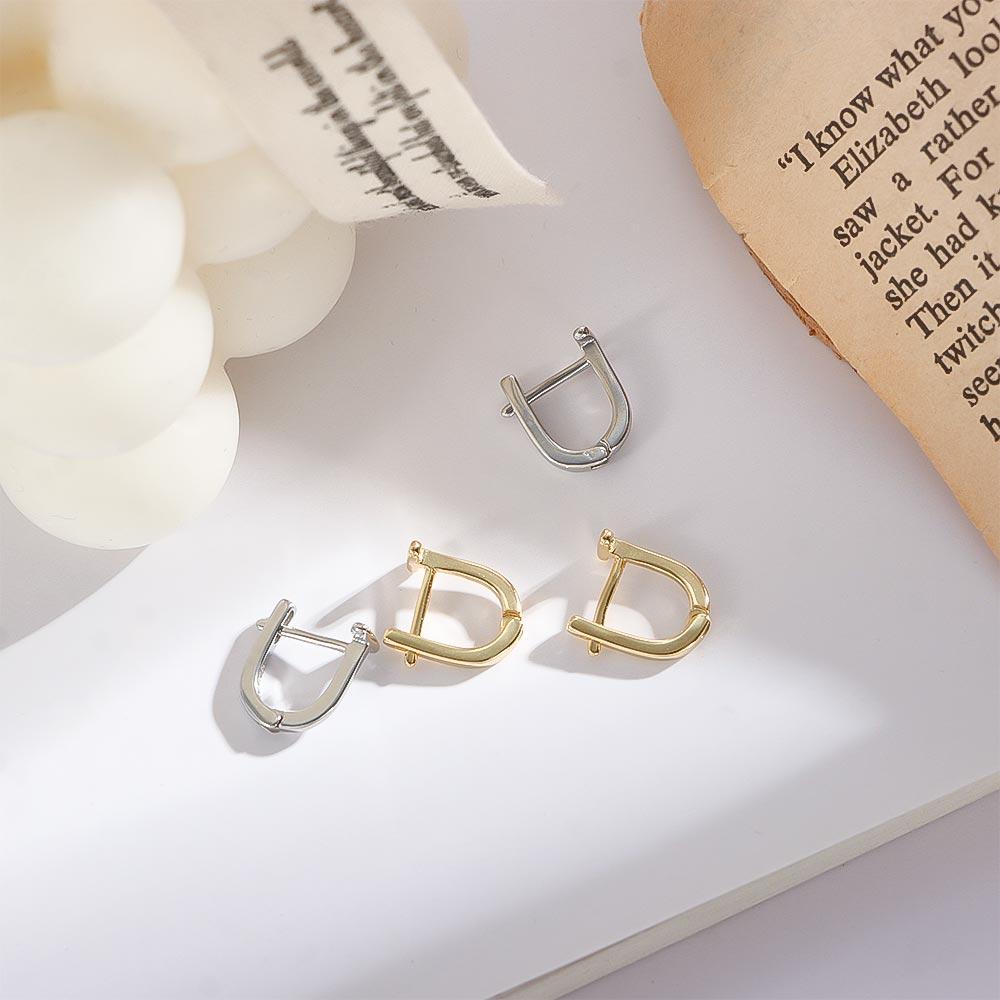 

Minimalist Copper Girl Korean Ear Buckle T-shaped Earring Fashion Jewelry Stud Earrings