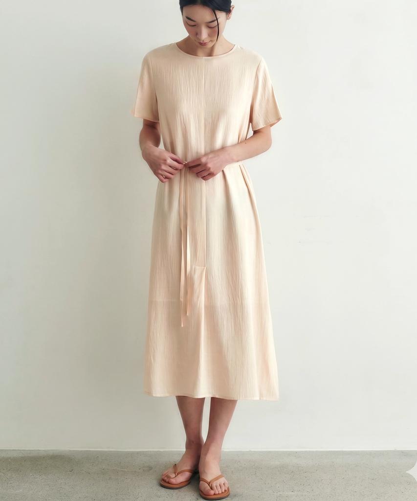 Aesmoeo Marine Loose Long Dress (Peach)