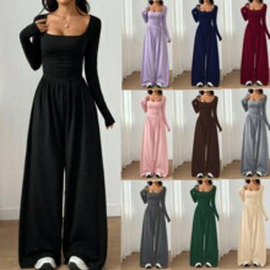 Abito estivo da donna 2025, snellente, con vita stretta, tinta unita - Elegante stile europeo e americano da lavoro