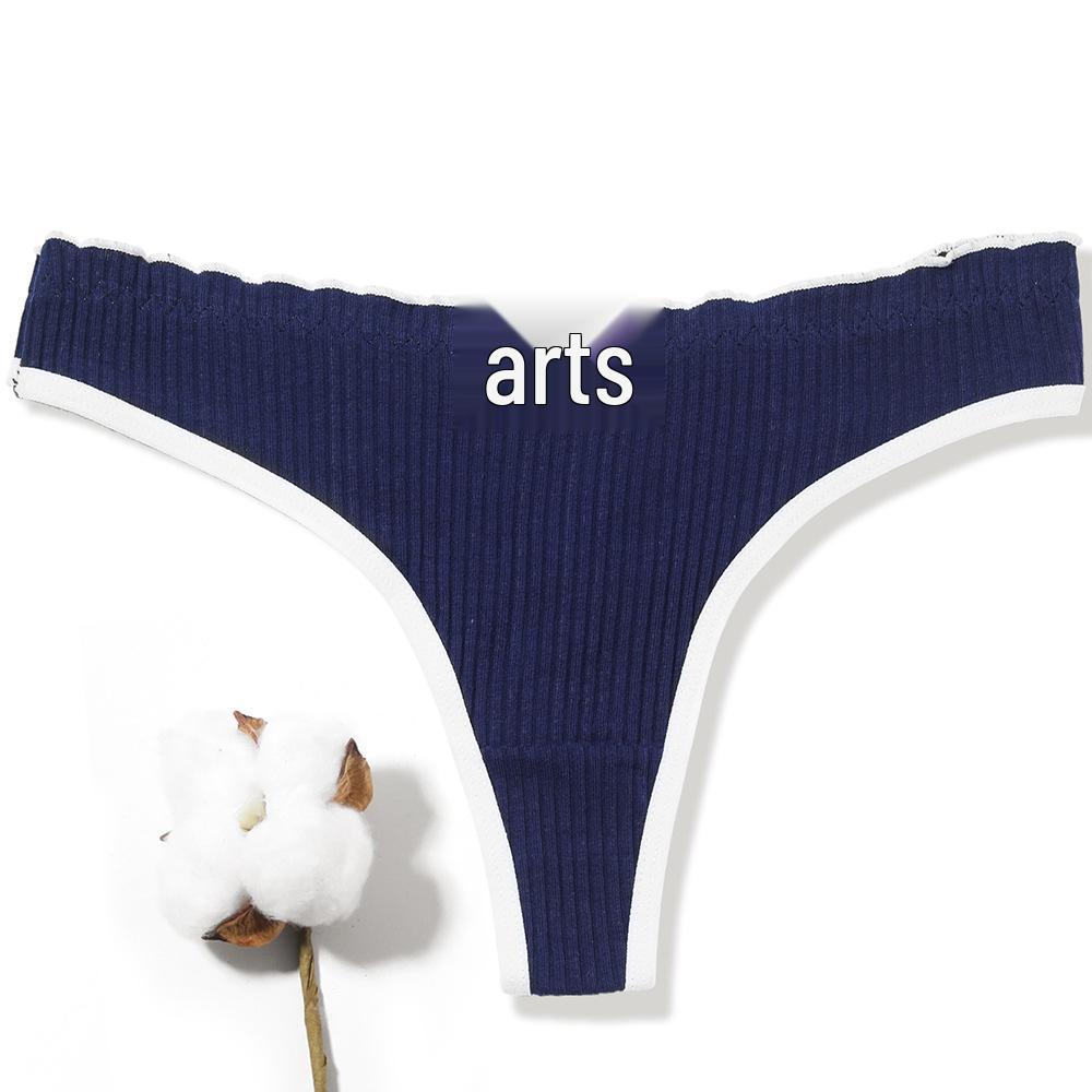 European-Size Women's Seamless Cotton Thong - Sexy Low-Rise T-Back Underwear