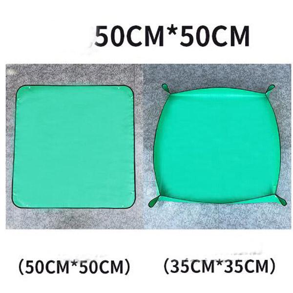 

Коврик для пересадки растений, складная садовая рабочая ткань, водонепроницаемый коврик для комнатных бонсай, суккулентов, уход за растениями, антигрязный лоток 50x50cm
