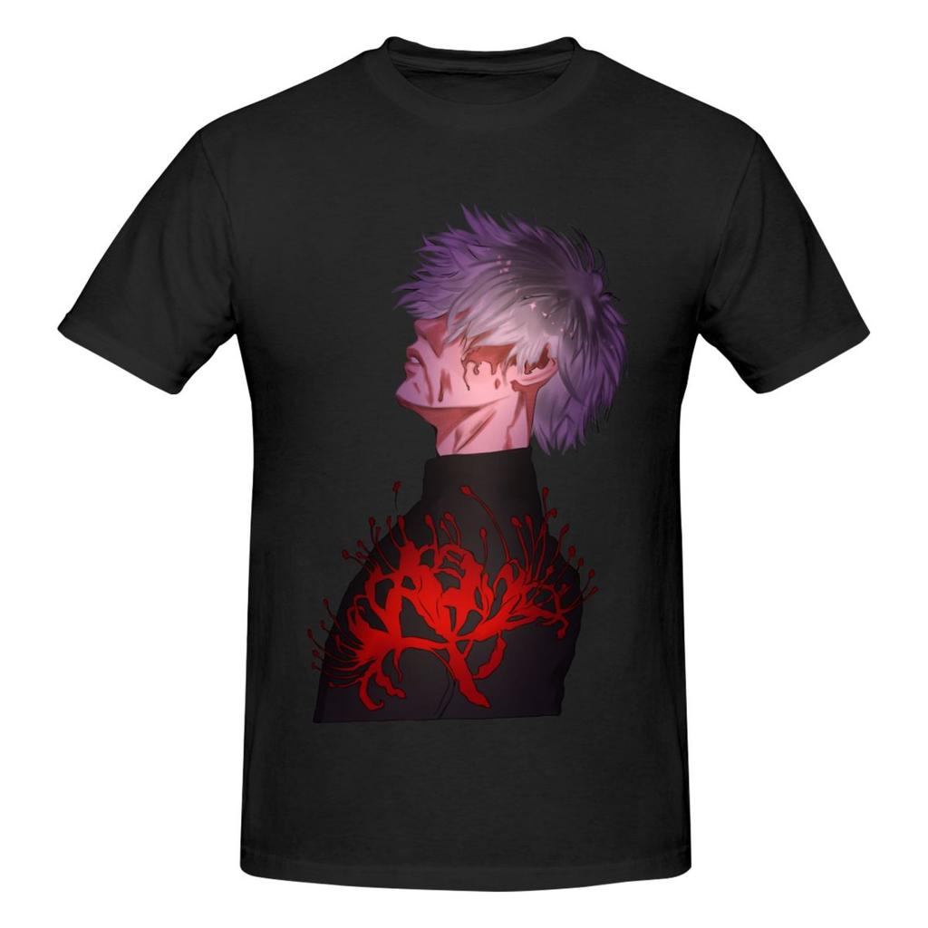 Unisex Anime Tokyo Ghoul Spider Lily Trending T Shirt Vintage Big Size Cotton Sleeve Custom Shirts