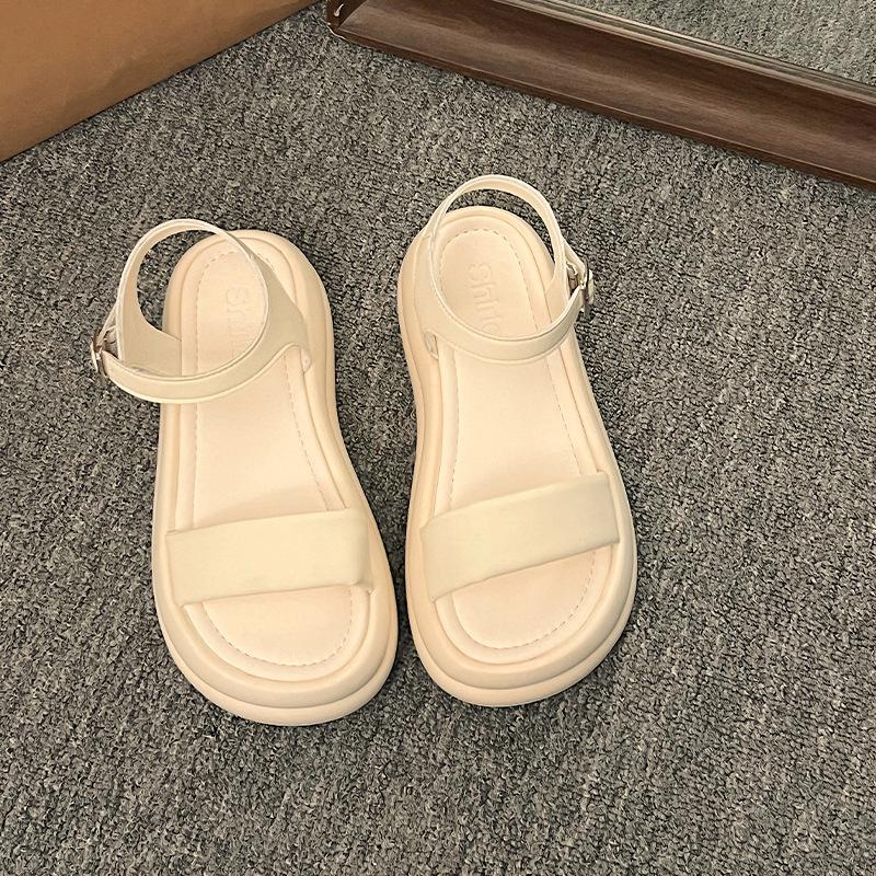 

Roman sandals women s summer soft soles are not tired, popular cool slippers, new women s casual beach shoes 39 бежевый