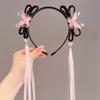Tassel Butterfly Ribbon Headband Chinese Style Hair Bands for Children  Gifts