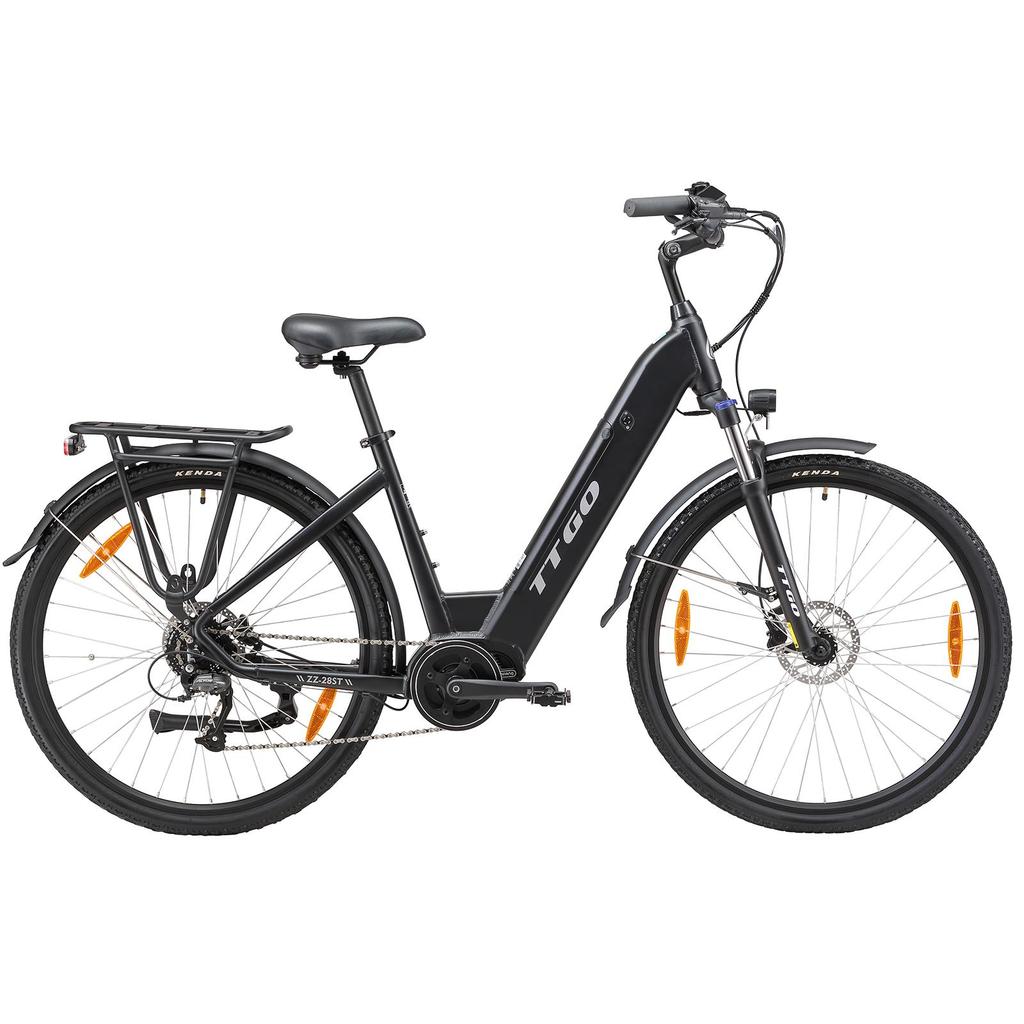 TTGO ZZ-28ST zwart/wit 250W BAFANG middenmotor+36V20AH uitneembare accu 700C * 45C inch banden Ximano 9-speed stads elektrische fiets