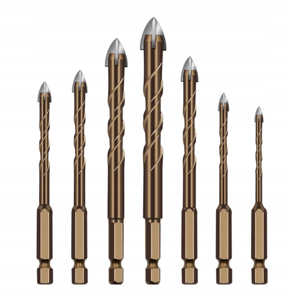 

Rosfix Zestaw Wierteł Spiralnych do Szkła i Płytek – 7 Sztuk 3-12 mm | Węglik Wolframu | Uchwyt HEX 1/4