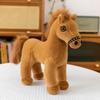 Saddle Standing Foal Plush Doll Long Mane Cartoon Horse Stuffed Toy  Room Decoration