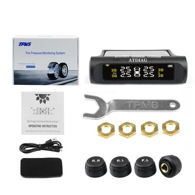 New Solar TPMS Car Tire Pressure Alarm Monitor System 4 Wheel Internal External Tyre Sensor Temperature Alert