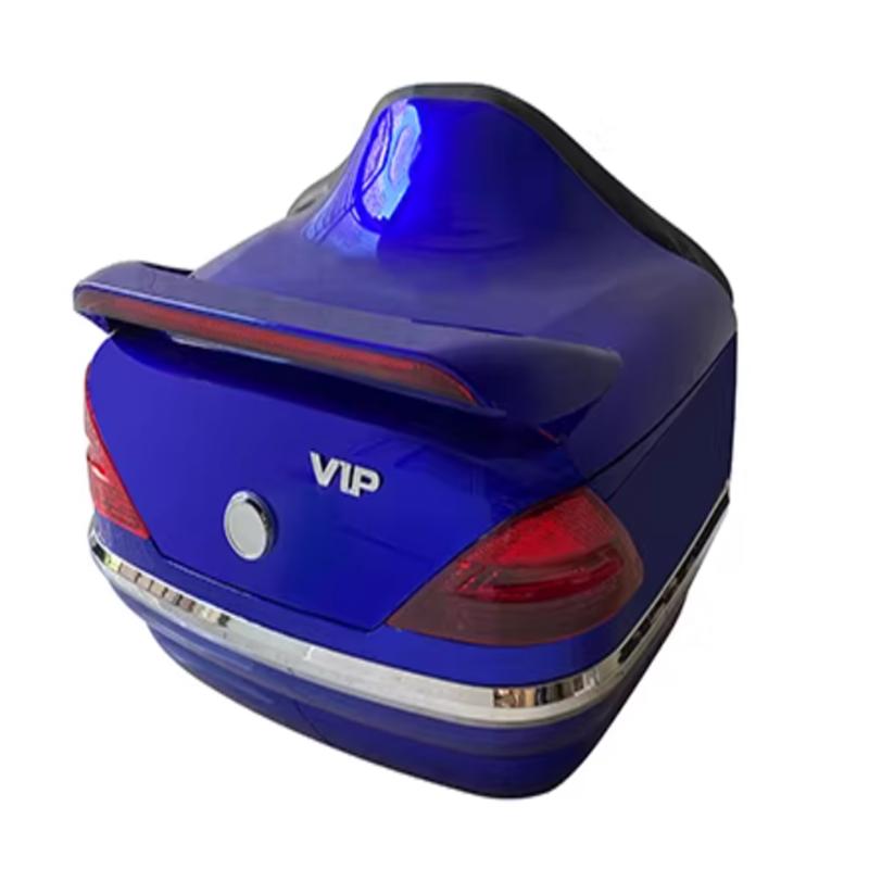 Motorcycle Trunk Luggage Case Tail Box Rack Backrest Turn Signals & Brake Light for Honda Yamaha Suzuki Kawasaki Lifan Indian синий