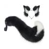 Handmade Fox Girl Beast Ear Girl Headband Comic Show Demon Fox Tail Cos Props Halloween Fox Ears Tail Set