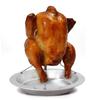1 Stück Truthahnbräter Hähnchenbräter Rost mit Schale Kohlenstoffstahl Bierdosenhähnchen BBQ Grillrost Ständer Halter Tablett