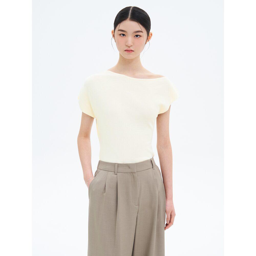 8Seconds Off-Shoulder Short-Sleeve Pullover Ivory Ivory/S