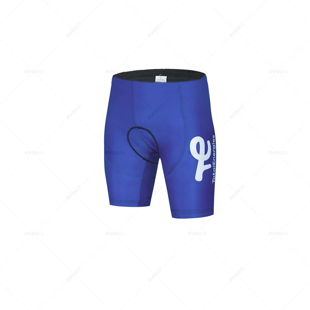 Total Energies Team Radtrikot Set Atmungsaktiv MTB Trikot Ciclismo Hombre Outdoor Sport Trägerhose Sommer Fahrradbekleidung