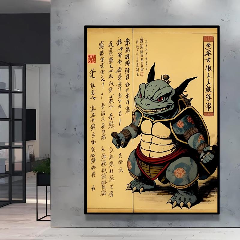 Japanese Classic Anime Pokemon Pikachu Retro Canvas Poster Prints Cartoon Picture Home Children's Room Decoration Holiday Gift