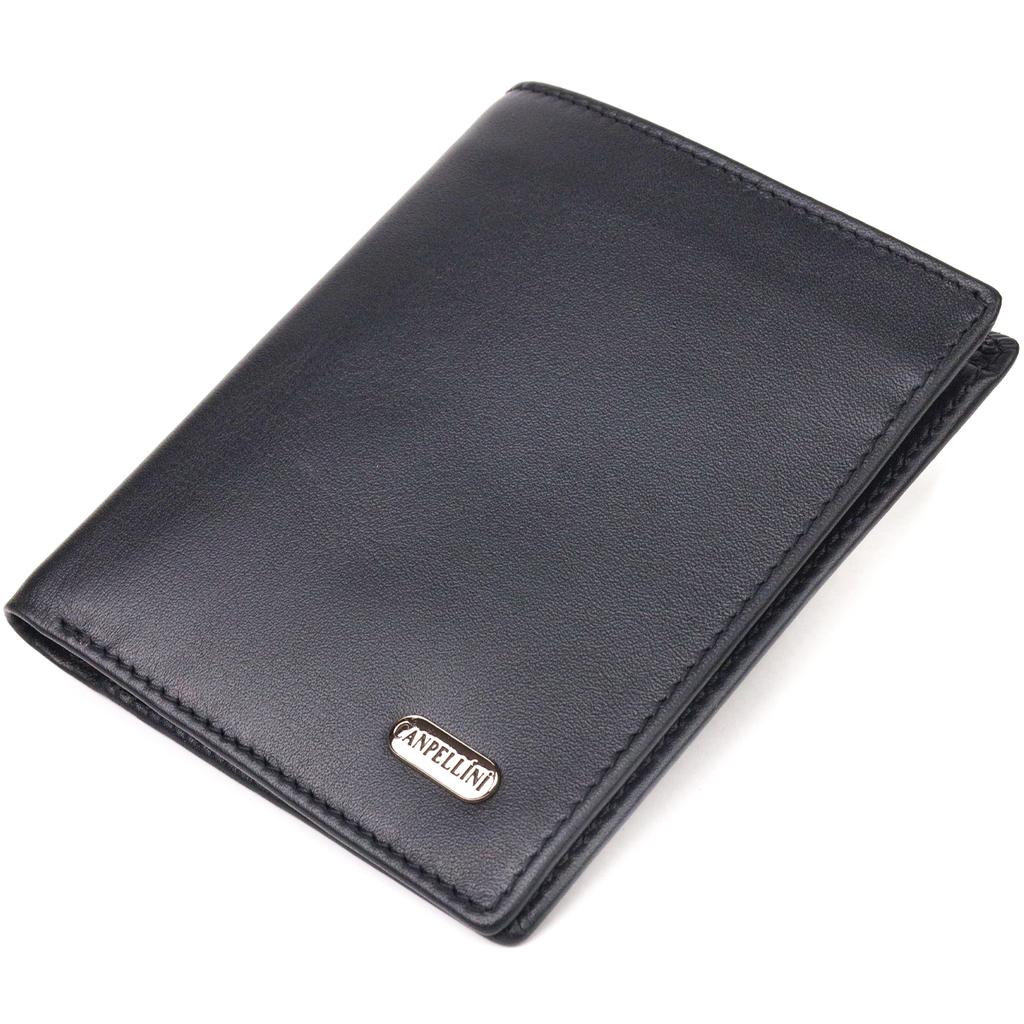 Men's Wallet Made of Genuine Smooth Leather CANPELLINI Purse 21500 Black
