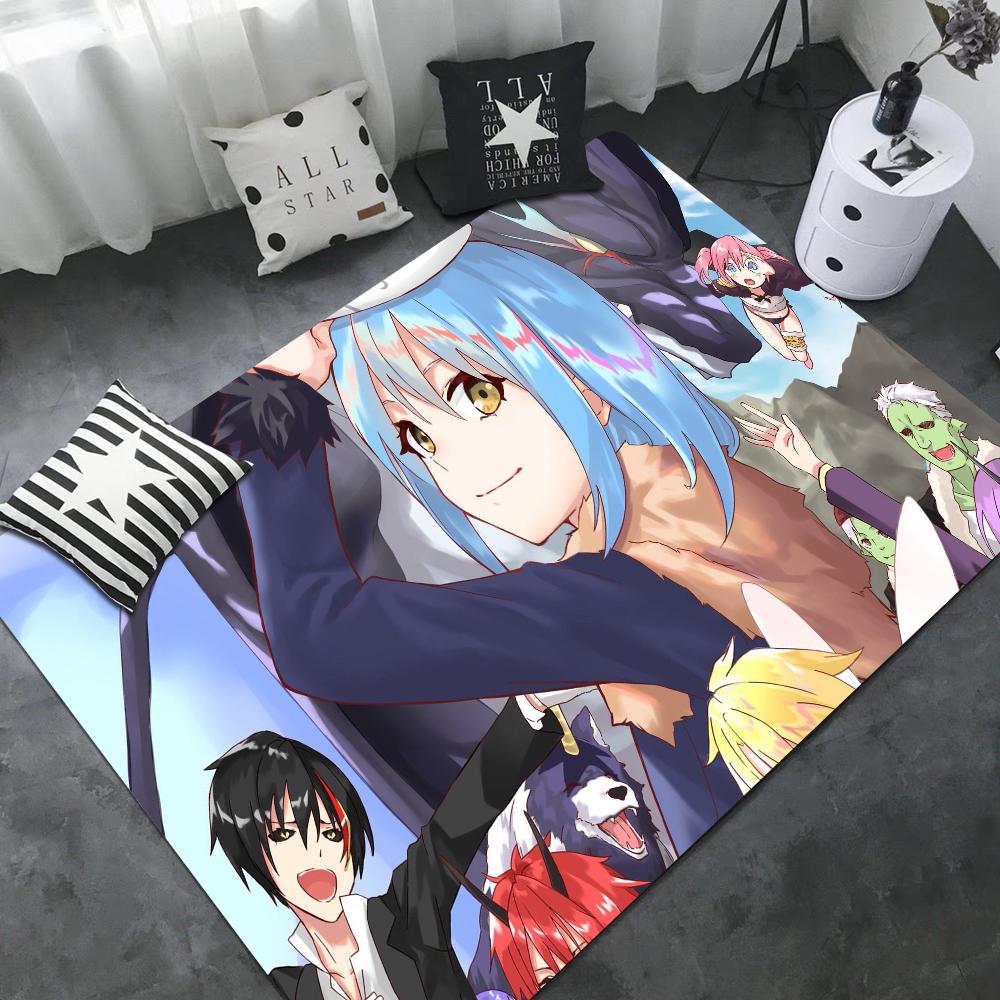 Ich wurde als Schleim wiedergeboren Anime Bodenteppich Nordischer Stil Heim Fußmatte Badezimmer-WC Matten Schlafzimmer Hotel Dekor Matte