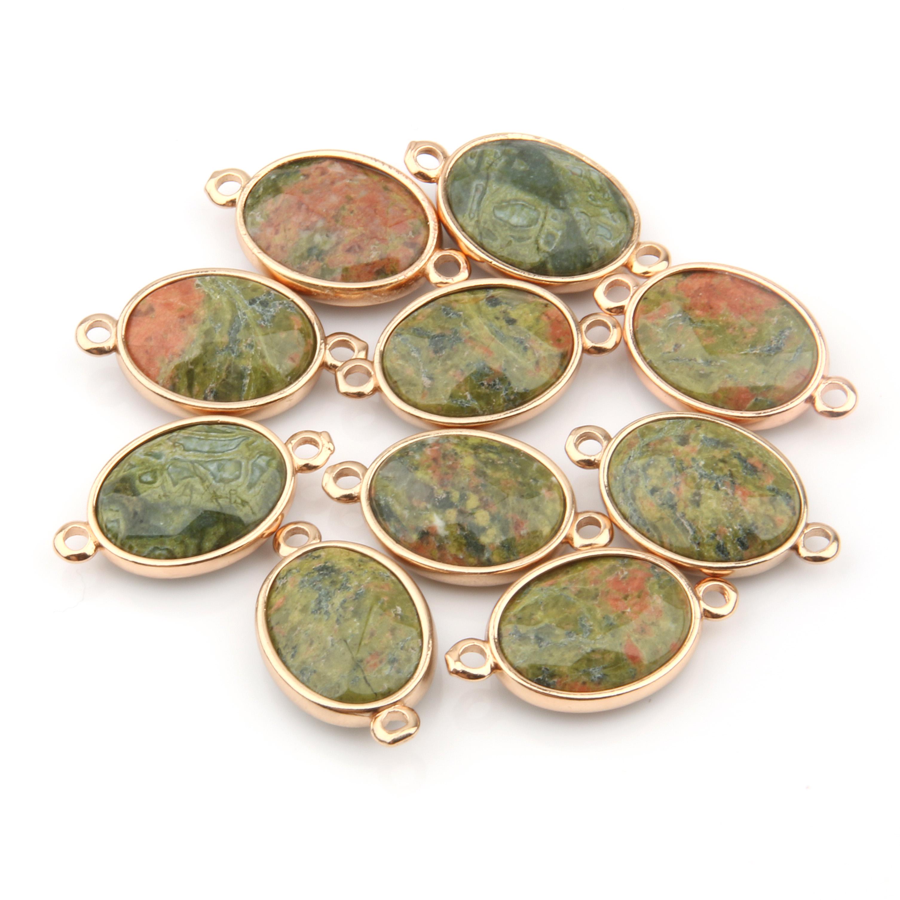 

2 шт., граненый разъем из натурального камня, аметисты/агаты/розовый кварц, разъем для ожерелья, браслета «сделай сам», аксессуар 2pcs