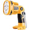 WaxPar 20V Tools LED Light, Emergency Spotlight Powered by Dewalt 20V-60V MAX Lithium Ion Battery, 12W 1120LM Jobsite Cordless Work Light with 110