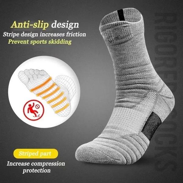 3 Pairs Anti-slip Football Socks Men Women Cotton Sock Short Long Tube Soccer Basketball Sport Socks Breathable Deodorous Socks 39-45