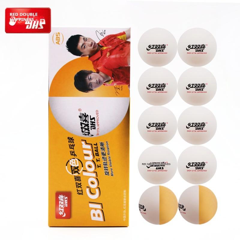 Pelotas de Tenis de Mesa DHS 1 Estrella D40+ Blancas Caja de 10 Unidades Pelotas Profesionales para Entrenamiento Rebote Alto Equipamiento Deportivo de Interior para Niños y Adultos