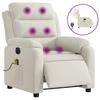 Electric Massage Chair Cream Velvet