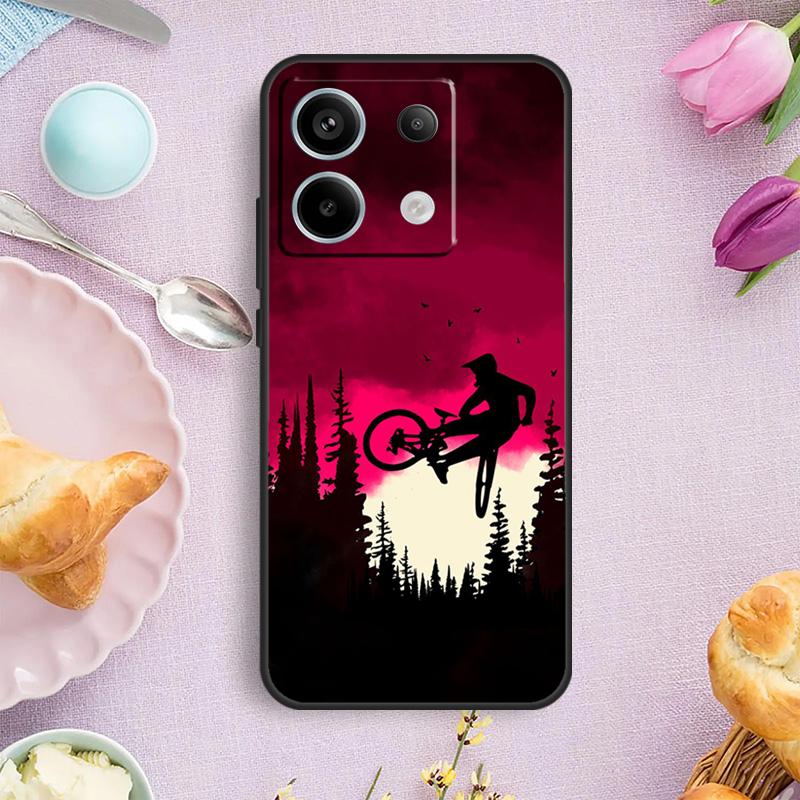 MTB Mountain Bike Cycling Bicycle Case For Xiaomi Redmi Note 14 10 11 12 13 15 Pro Plus Cover For Redmi 15 15C 13C 12C 10C 14C