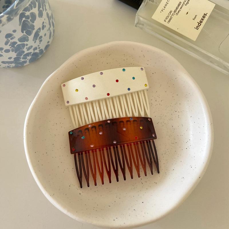 Color Diamond Close-toothed Comb Clips  Practical and Versatile Comb Edge Clips  Hair Clippers for Trimming Broken Hair Inverted Comb Bangs Clips